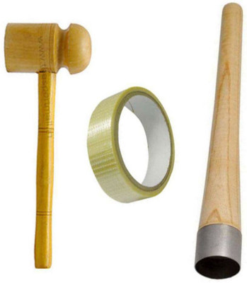 EmmEmm Cricket Combo of Knocking Hammer+Grip Applicator Cone+10 Meter Anti Scuff Bat Protection Fiber Tape Cricket Kit EmmEmm Cricket Combo of Knocking Hammer+Grip Applicator Cone+10 Meter Anti Scuff Bat Protection Fiber Tape Cricket Kit