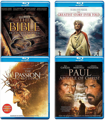 

The Greatest Story Ever Told, The Passion of The Christ, The Bible: In the Beginning & Paul Apostle Of Christ(Blu-ray English)