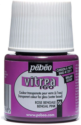 PEBEO Vitrea 160 Glossy Glass Paint(Set of 1, Bengal Pink)
