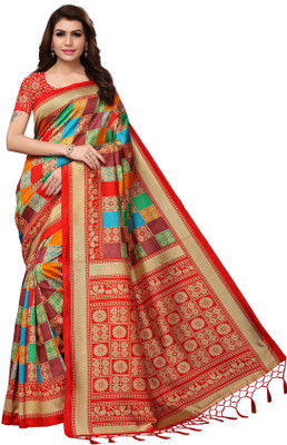 SHREE RAJLAXMI SAREES Printed Patola Art Silk Saree(Red)