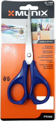 munix Majestic Basket Multipurpose Stainless Steel Home /Office/ School Scissors SL-1160 Scissors(Set of 1, Silver, Blue)