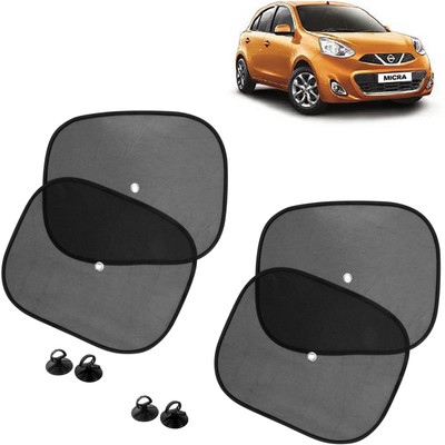 DvineAutoFashionZ Side Window Sun Shade For Nissan Micra(Black)