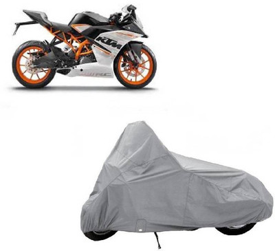COVERPLANET Waterproof Two Wheeler Cover for KTM(RC 200, Silver)