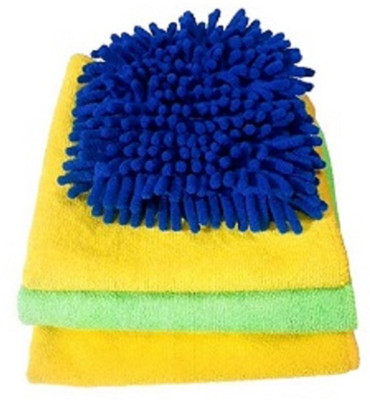 Trosskart Microfiber Vehicle Washing  Cloth(Pack Of 4, 280 GSM)
