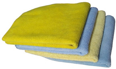 Shinecare Microfiber Vehicle Washing  Cloth(Pack Of 4, 280 GSM)