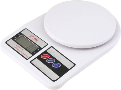

Rorian Electronic Digital Kitchen Weight Machine For Weighing Vegetables, Fruits & Other Household Items Capacity 10Kg. Weighing Scale(White)