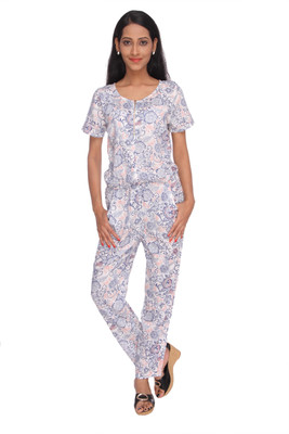 

Deesha Printed Women's Jumpsuit, Blue