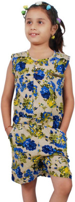 

Pari & Prince Floral Print Girls Jumpsuit, Multicolor