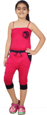 

Naughty Ninos Solid Girls Jumpsuit, Fuschia