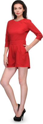 

Being Fab Solid Women's Jumpsuit, Red