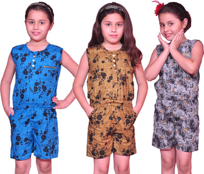 

Pari & Prince Printed Girls Jumpsuit, Multicolor