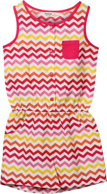 

Beebay Chevron Girls Jumpsuit, Pink