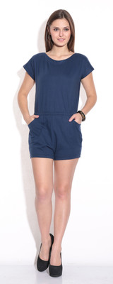 Finesse Solid Women' Jumpsuit, Navy