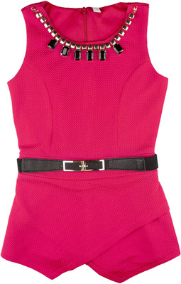 

Hunny Bunny Solid Girls Jumpsuit, Coral_1