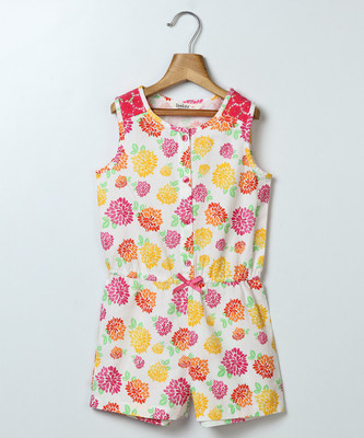 

Beebay Floral Print Girls Jumpsuit, Multicolor