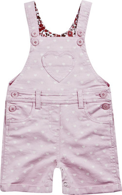

Wow Mom Printed Girls Jumpsuit, Baby pink