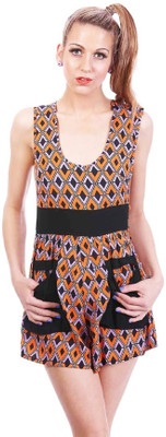 

Fairground Geometric Print Women's Jumpsuit, Multi