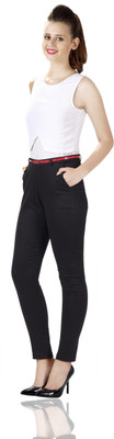 Miss Chase Solid Women's Jumpsuit, Black and white