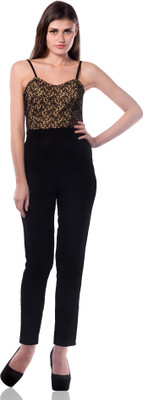 

Miss Chase Printed Women's Jumpsuit, Black & nude