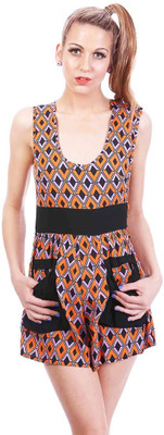 

Fairground Geometric Print Women' Jumpsuit, Printed