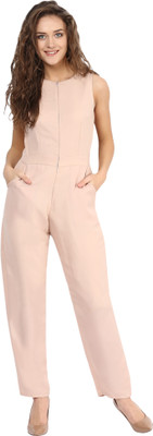 

Miss Chase Solid Women' Jumpsuit, Biege