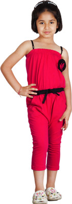 

Naughty Ninos Solid Girls Jumpsuit, Fuchsia