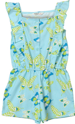 

Beebay Printed Girls Jumpsuit, Blue