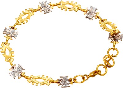 Dzinetrendz Brass Cubic Zirconia Gold-plated Bracelet