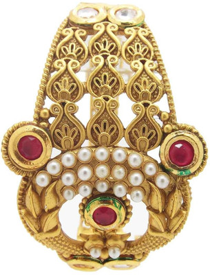 9blings Alloy Pearl Gold-plated Bangle