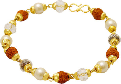 Dzinetrendz Brass Pearl Gold-plated Bracelet