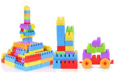 BOZICA BEST GIFT FOR BABY BIRTHDAY 100 Pcs Building Blocks,Creative Learning Educational Toy For Kids Puzzle Assembling Shape Building Unbreakable Toy Set(Multicolor)