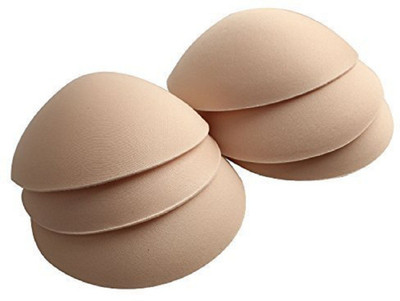 BOLDNYOUNG Cotton Cup Bra Pads (Pack of 3 , One pair) Cotton Cup Bra Pads(Beige Pack of 3)