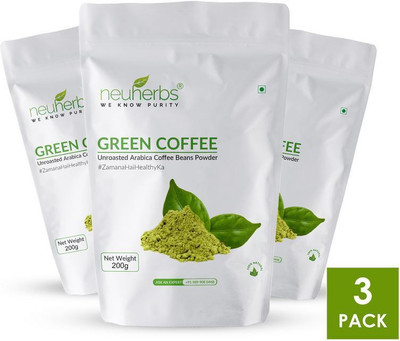 

Neuherbs Organic Green Coffee Beans Powder for Weight Loss-Pack of 3 Instant Coffee(3 x 66.67 g)