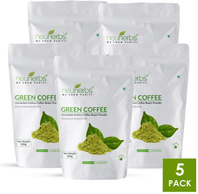 

Neuherbs Organic Green Coffee Beans Powder for Weight Loss (Pack of 5) Instant Coffee(5 x 40 g, Green Coffee Flavoured)