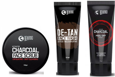 Beardo De-Tan Charcoal Combo(3 Items in the set)