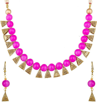 CATALYST Brass Brass Pink, Gold Jewellery Set(Pack of 1)