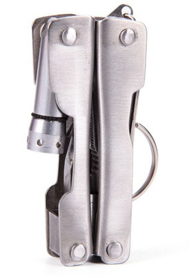 Flipkart SmartBuy Silver Multi-Utility 9 in 1 Key Chain