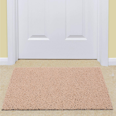 KUBER INDUSTRIES Rubber Door Mat(Cream, Free)