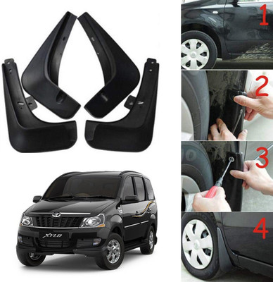Oshotto Front Mud Guard, Rear Mud Guard For Mahindra Xylo NA(Black)