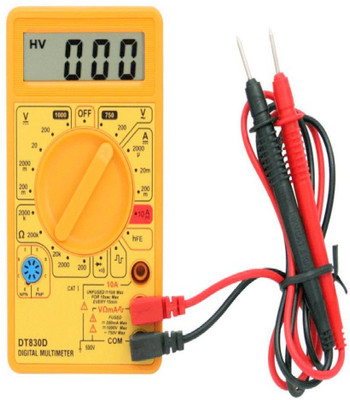 Divinext New Arrival with & Improved Sensitivity Yellow Colour Digital Multimeter Digital Multimeter(Yellow 2000 Counts)