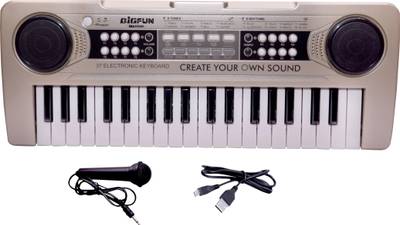 BESTON 430B 37 Keys Piano Keyboard Toy with Microphone, USB Power Cable & Sound Recording Function Analog Portable Keyboard