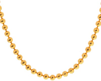 MissMister Gold Plated 26 Inch Ball Chain for Men and Women  Gold-plated Plated Brass Chain