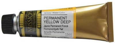 Mijello Mission Gold Class Professional Grade Extra-Fine Watercolour - Permanent Yellow Deep (523) - 15 ml(Set of 1, Permanent Yellow Deep)
