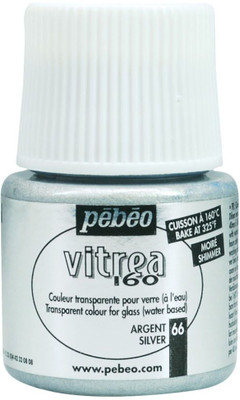 PEBEO Vitrea 160 Glass Paint(Set of 1, Shimmer Silver)