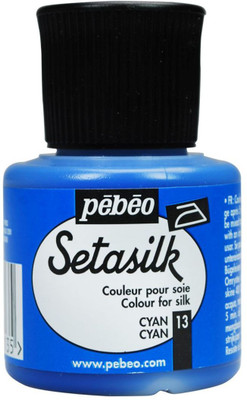 PEBEO Silk Paint - 45 ml Bottle - Setasilk Cyan (13)(Set of 1, Cyan)