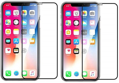 Bodoma Edge To Edge Tempered Glass for Apple Iphone X/Xs pack of 2 6D(Pack of 2)