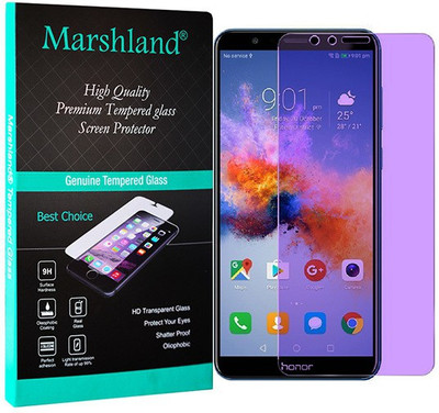 Marshland Tempered Glass Guard for Honor 7X Anti-Blue, 2.5d Round Edge Screen Protector Anti Scratch Bubble Free Tempered Glass(Pack of 1)