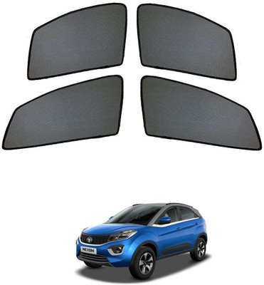 AuTO ADDiCT Side Window, Rear Window Sun Shade For Tata Nexon(Black)