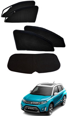 AuTO ADDiCT Side Window, Rear Window Sun Shade For Maruti Suzuki Vitara Brezza(Black)