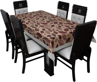 LITHARA Printed 8 Seater Table Cover(Beige, Polyester)